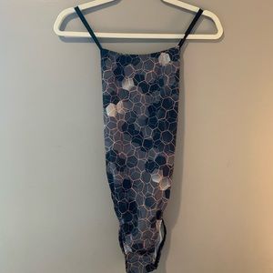 TYR Black and Orange Honeycomb One Piece